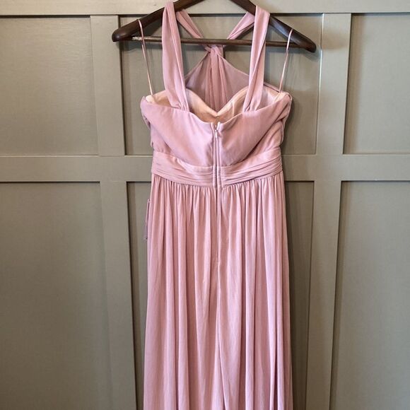 BIRDY Grey Kiko Bridesmaid Dress Maxi Gown W/ Pockets in Rose Quartz Medium NWT - Picture 13 of 15